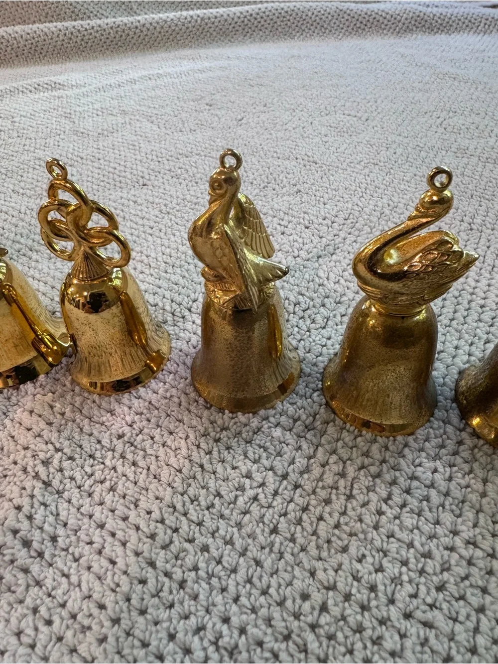 Reed and Barton New England Society Gold Plated 12 Days of Christmas Bells